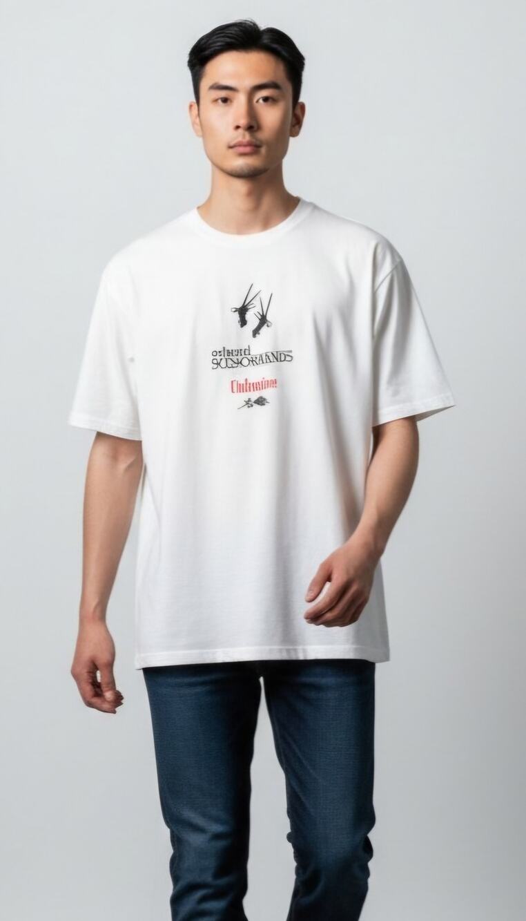 Civil Regime - Edward American Classic Oversized Tee in White Mens size Medium